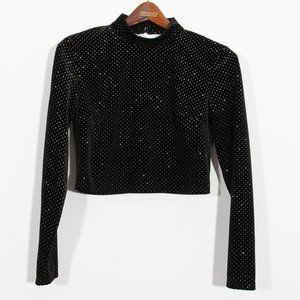 Glamorous Metallic Polka Dot Top